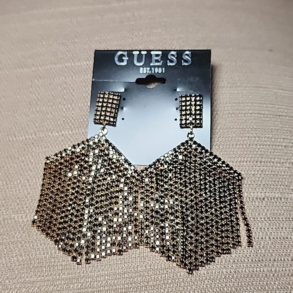 New Guess Chandelier Earrings, NWT - Picture 2 of 5